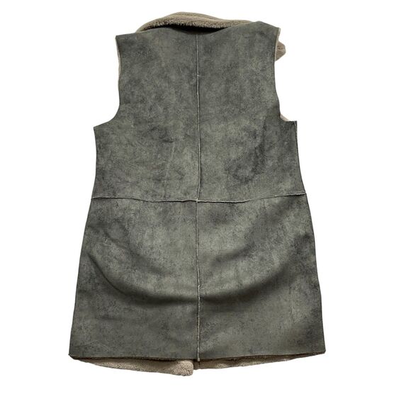 Lauren Ralph Lauren Vest Medium 100% Polyester Front Pockets Faux Fur Lined - Picture 6 of 6